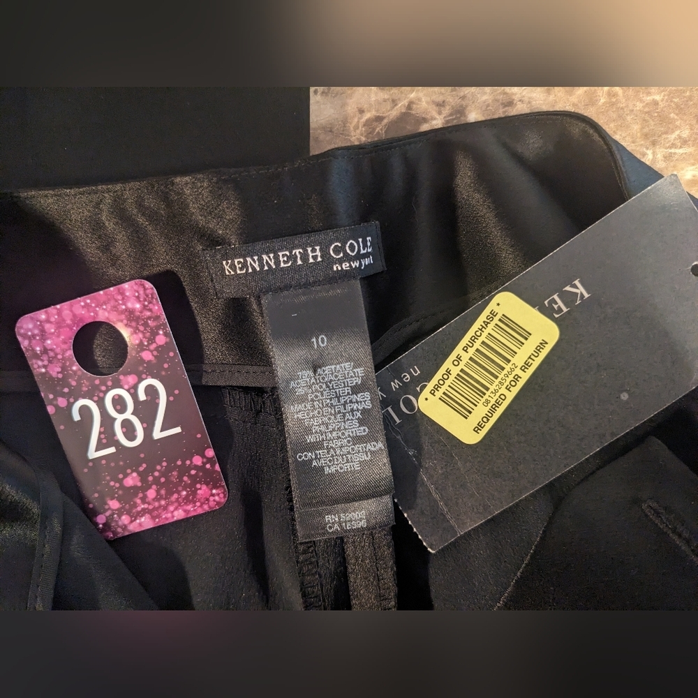 5/$25 Kenneth Cole New York Black Dress Pants - Picture 8 of 9